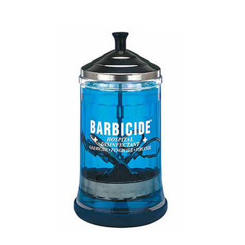 Стеклянная емкость для дезинфекции инструментов Barbicide Jar (750 мл) k884 фото