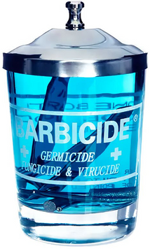 Стеклянная емкость для дезинфекции маникюрных инструментов Barbicide Jar (120 мл) k885 фото