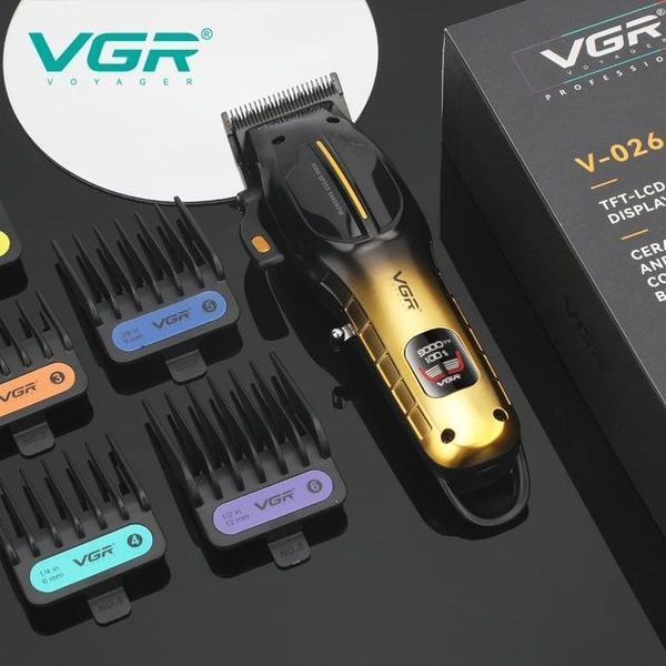 Профессиональная машинка VGR V-026 Gold &mdash; Максимальная мощность 9000 RPM m694 фото