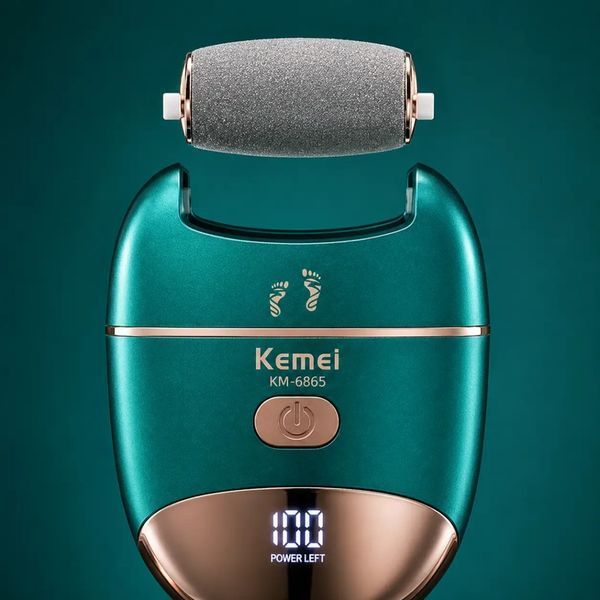 Електрична пемза для ніг Kemei KM-6865 (2 швидкості, LED-дисплей, IPX4) KM-6865 фото