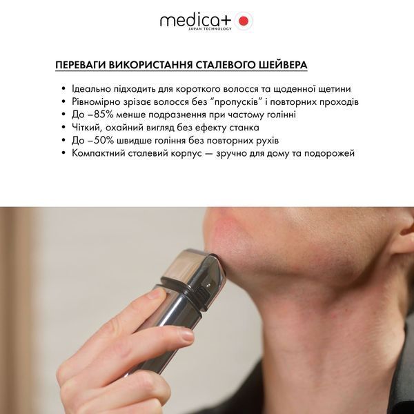 Стальной шейвер MEDICA+ STEEL 1400 (Japan,8500 об/мин, IPX7, до 3 лет гарантии) 60071 фото
