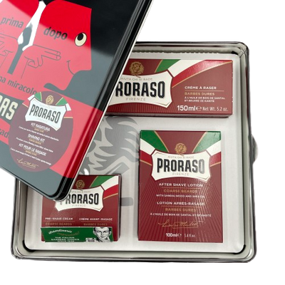 Набор подарочный для бритья из 3-х предметов Proraso Red Vintage Selection Primadopo К11 фото