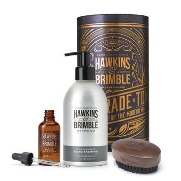 Набір для бороди Hawkins & Brimble Beard Gift Set (Eco-Refillable Beard Shampoo, Oil & Brush) К133 фото