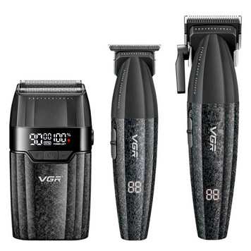Професійний набір для стрижки VGR V-640 S3 BLACK (Машинка + Тример + Шейвер) 3-в-1 k1604 фото