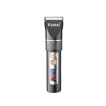 Машинка для стрижки з керамічним ножем та LED-дисплеєм Kemei KM-5073 m177 фото