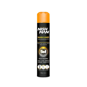 Спрей для ухода за машинками и триммерами Nishman Shaver Cleaner 5in1 400 мл k1038 фото