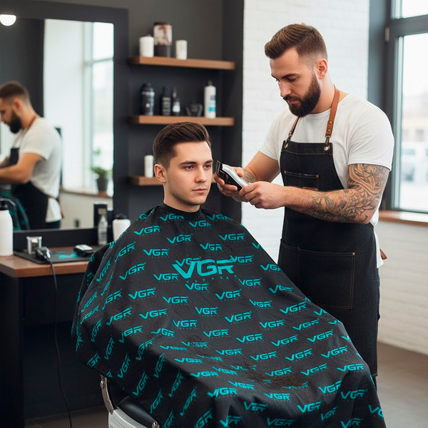 Профессиональная парикмахерская накидка (пеньюар) VGR для стрижки волос a832 фото